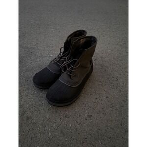 Blue by Exchange Mens Duck Boots Grey Black Lace Up Plaid Lined Size 11